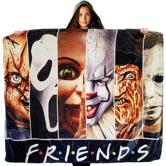 Halloween Christmas Horror Movie Fleece Lightweight Blanket for Adult, 60" x 70"